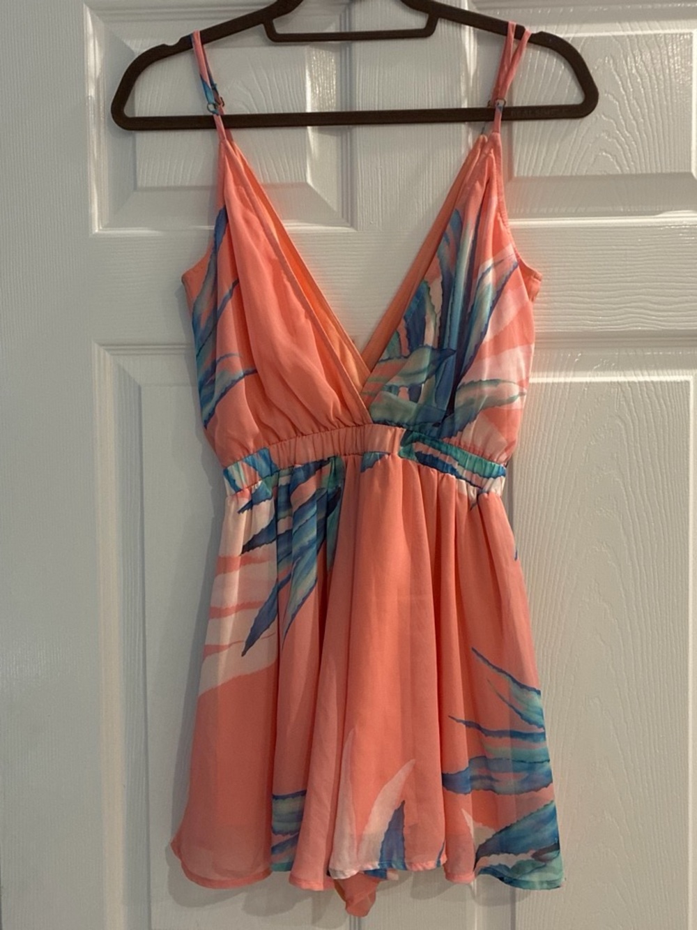 Show Me Your Mumu Coral Olympia Romper